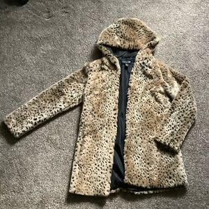 Forever 21 Leopard Faux Fur Coat